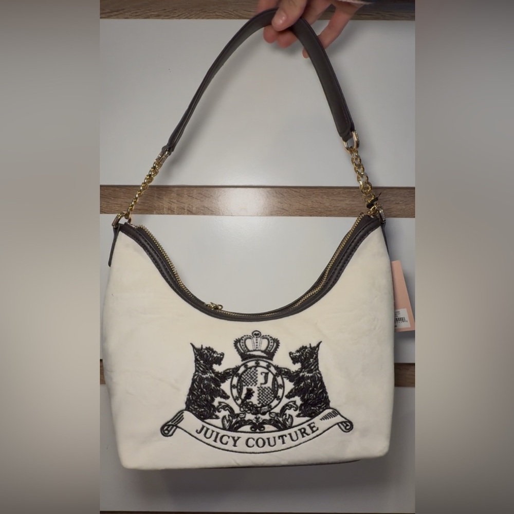 Juicy Couture Cream and Black Shoulder Bag